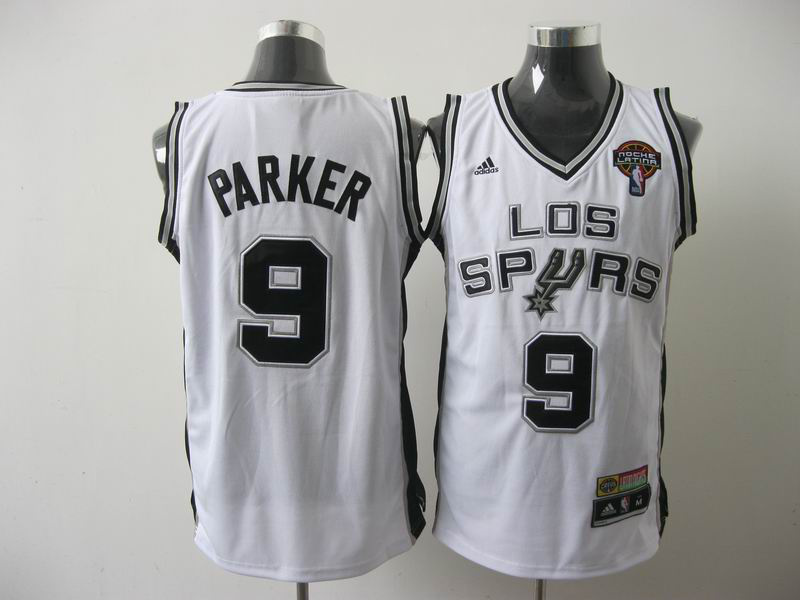  NBA San Antonio Spurs 9 Tony Parker Swingman Home White LOS Latin Nights Jersey